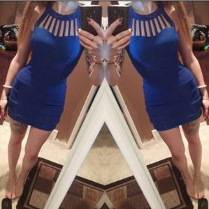 Blue bodycon dress